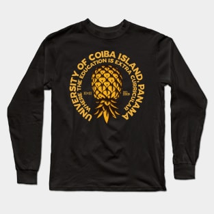 Coiba Island University, Upside Down Pineapple Logo Long Sleeve T-Shirt